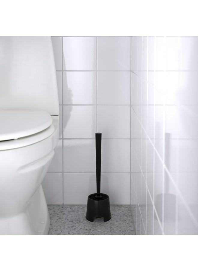 أيكيا فرشاة تنظيف المرحاض مع حامل - حامل أسود أنيق، متين وسهل الاستخدام - Image 4